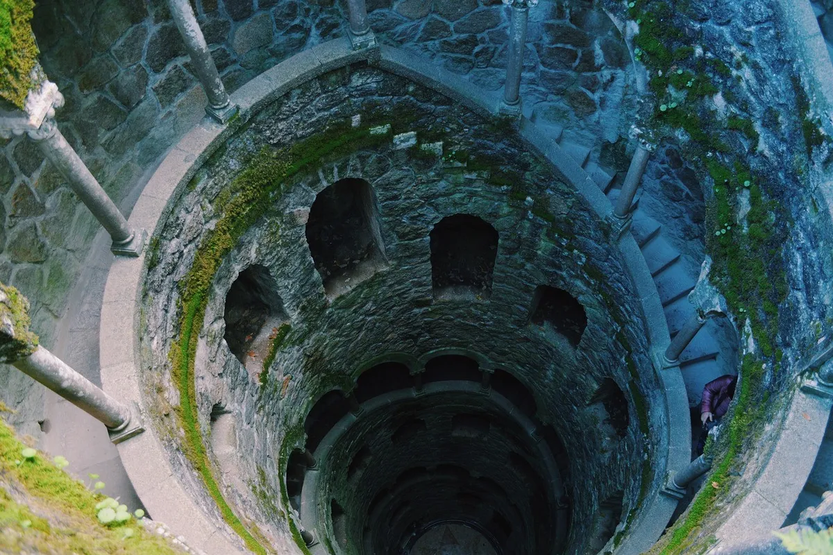 The Initiation Well at Quinta da Regaleira in Sintra